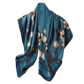KOOYOL Women's Scarf Faux Silk Scarf Silk Scarf Silk Lightweight Silk Scarf Bandana Neckerchief Headscarf Elegant Scarf Scarf Gift for Women, F#