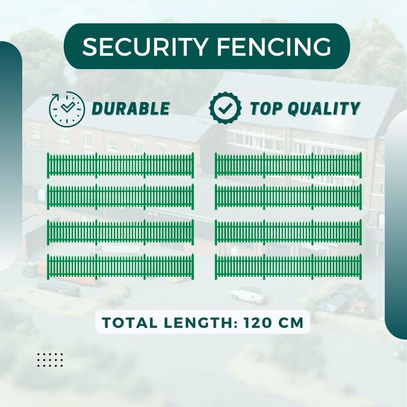 1:76 OO Gauge Security Iron Industrial Fencing Scenery Miniature Modelling