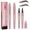 SANHIGHEND 2 Pieces 3D Micro Eyebrow Pencil with 4 Fork