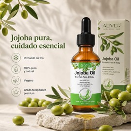 Aceite Jojoba 100% Natural Hidratante Facial y Capilar Control Acné, Nutrición Profunda y Antiedad Uso Piel y Cabello