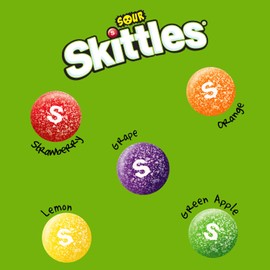 SKITTLES Sour Chewy Candy, Share Size, 13.7 Oz Bag
