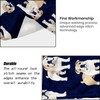 ainori English Bulldog Blanket - Cute Fun Dog Dark Fleece