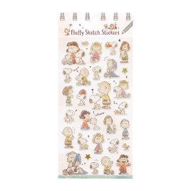 Camio Japan Snoopy Fluffy Sketch Stickers Snoopy & Friends 284609 Peanuts
