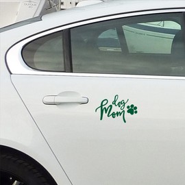 NBFU Dog Mom (Green) (Set Of 2) Premium Waterproof Vinyl Decal Stickers For Laptop Phone Accessory Helmet Car Window Bumper Mug Tuber Cup Door Wall Decoration