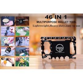 Pole Tip Snowflake and Credit Card Multitool Plus - 46 Features Valentines Gifts Birthday Gifts for Him Pocket Tool Set Easter Gifts Christmas Gifts Dad’s Gifts Ideas Hand Tools Camping Accessories