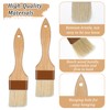 Wooden Handle Pastry Brushes, ValueBargain 2pcs Natural Bristle Basting Brush,
