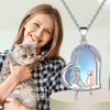 YAFEINI Cat Chain Girl Pendant Cat Necklace 925 Sterling Silver