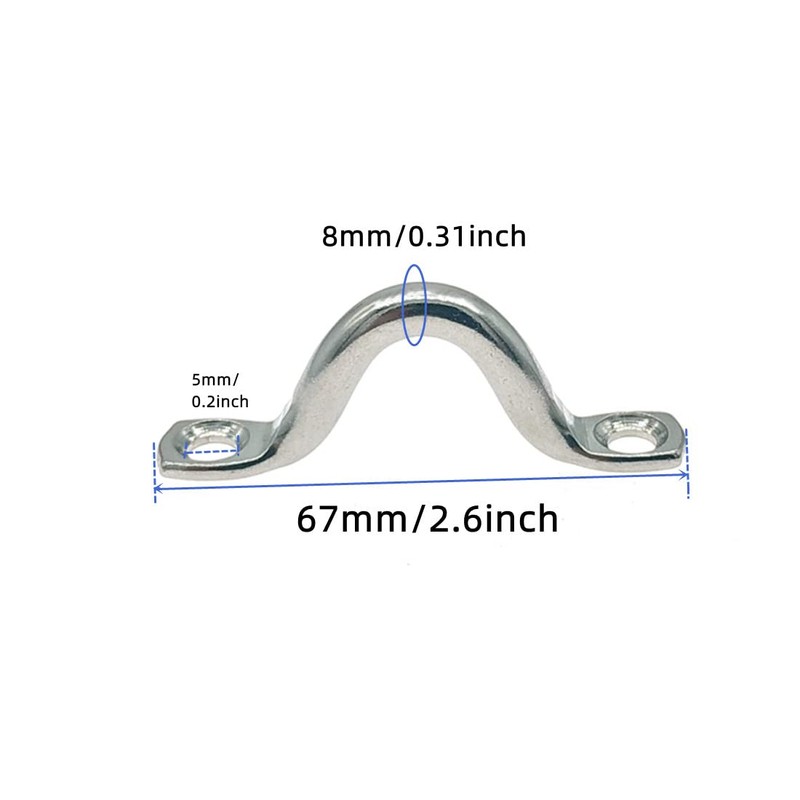 GDQLCNXB 10Pcs M8 316 Stainless Steel Bimini Boat Top PAD