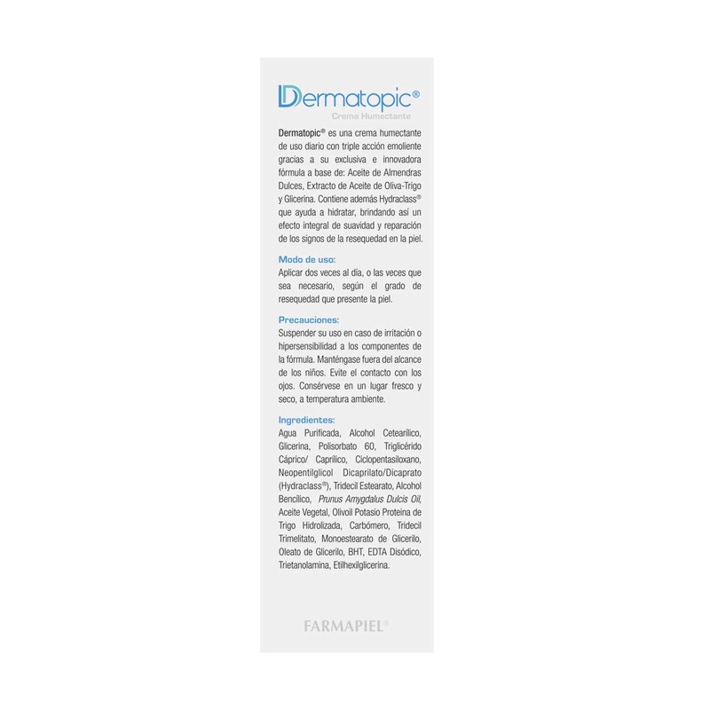 Dermatopic Crema humectante dermatólogos. Suaviza e hidrata intensamente. Ideal para