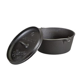 Stansport 16023 Pre-Seasoned Cast Iron Dutch Oven - 4 Qt - Without Legs