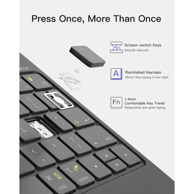 Inateck Magnetic Keyboard Case for Air 11 inch 2025 M3