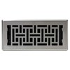 Decor Grates AJH410-NKL Floor Register, 4" x 10", Nickel