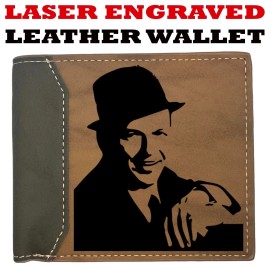 Leather Customs Frank Sinatra - Frank Sinatra Leather Wallet Bifold Premium Quality NEW