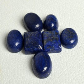 Gembub Lapis Lazuli - Juego de 7 piedras preciosas (mezcla de cabujón, 100 ct, BS-107)