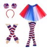 LDFWAY 4th of July Women's 4-Piece Costume Set, Red White