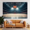 Basketball Spotlight Court Scene Photography Backdrop Banner - Studio Shooting
