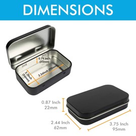 STOUUMOW 2-Piece Rectangular Small Tin Box Set - Metal Empty Hinged Tins Containers, Square Metal Tins for Candies, Jewelry, Other Basic Necessities