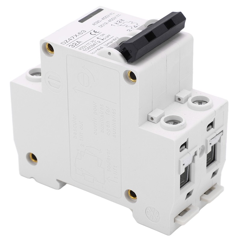 2P Miniature Circuit Breaker DIN Rail Mount Disconnect Switch for