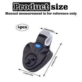 Nizirioo Electronic Bite Alarm Sensitive Fishing Bite Alarm Pack of 4 Electronic Bite Alarm Luminous Indicator Swinger Vibration on the with LED Light Indicator Easy to Install