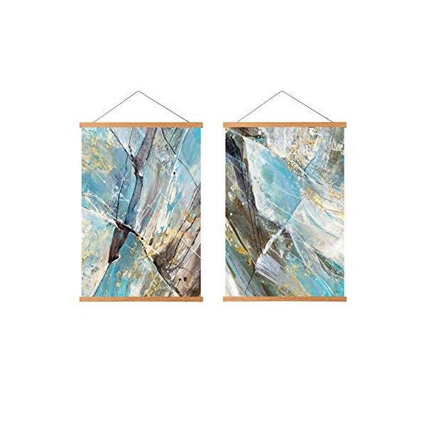 FALAMON 2 Pack Teak Wood Magnetic Poster Frame Hanger, 16x20