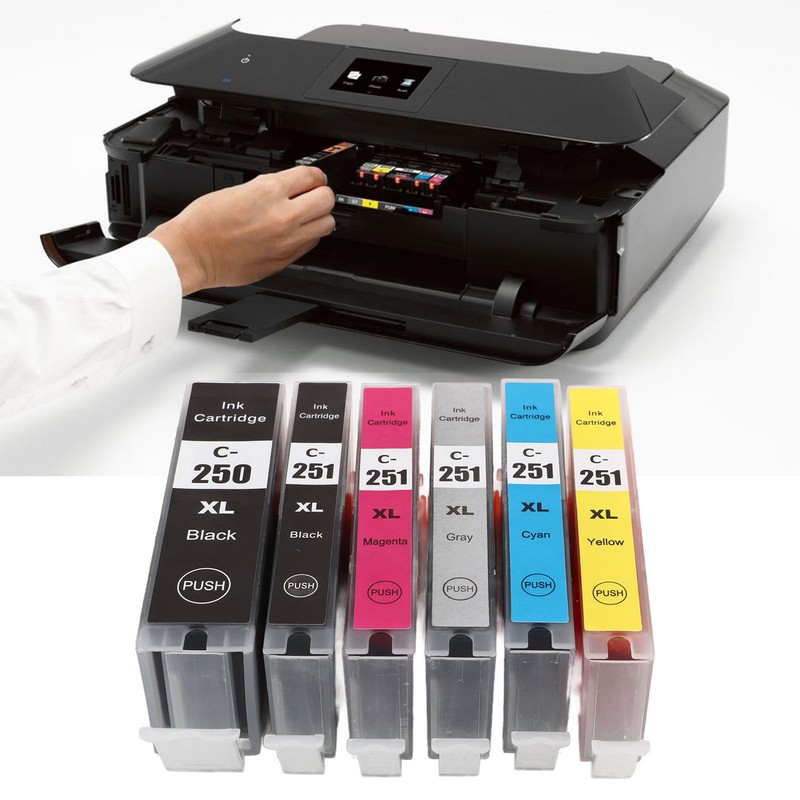250‑251 Multi Colors Ink Cartridge Replacement Inkjet Cartridges Printer Accessories