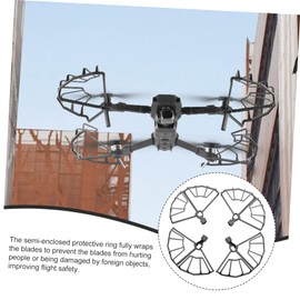 Totority 4pcs Drone Propeller Guard for Collision Blades Protector Shock-Absorbing Design Drone Shielding for Enhanced Flight Safety Grey