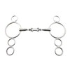 Korsteel Stainless Steel French Link 3 Ring Gag Bit, 5.5"