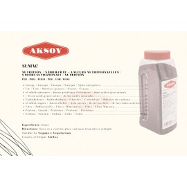 Aksoy Premium Ground Sumac 500GR Jar | 100% Natural, Fresh & Tangy Spice – Perfect for Salads, Marinades, Meat, Vegetables & Middle Eastern Recipes | Vegan & Gluten-Free