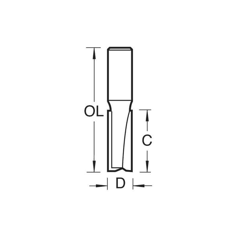 Trend Professional Clearance Ground Two Flute Router Cutter Bit, 1/2
