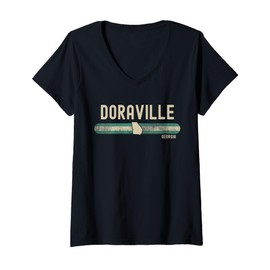 Womens Doraville GA | Georgia | Travel & 80s Style V-Neck T-Shirt