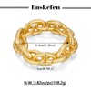 Chunky Stretch Bangles Bracelets for Women Trendy Wide Elastic Gold