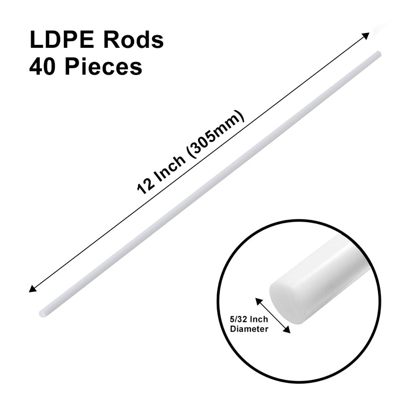 White Plastic Stick Low Density Polyethylene LDPE Plastic Welding Rod,