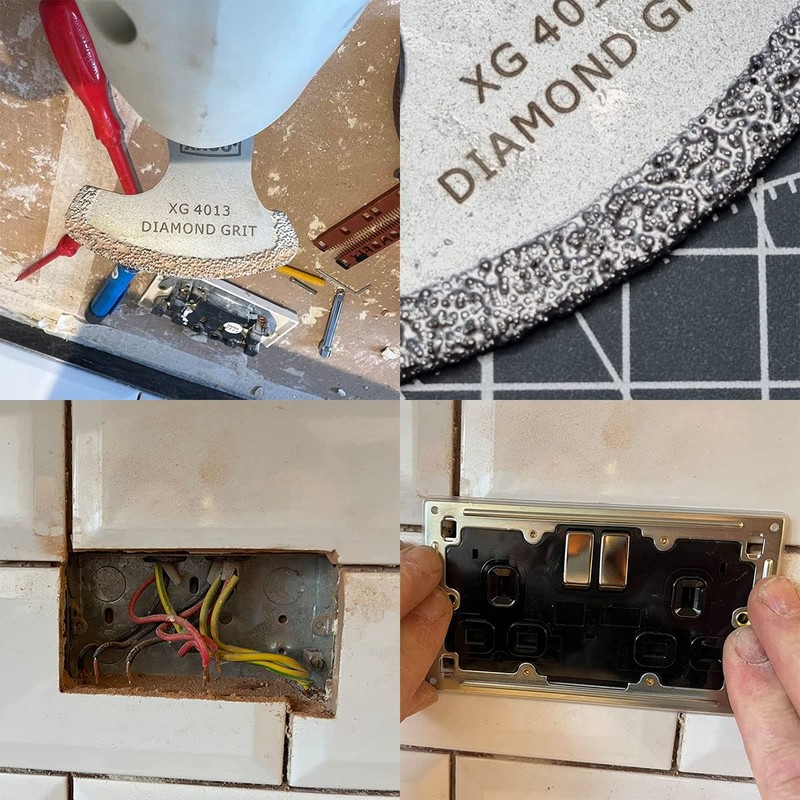 XXGO 4 Pcs Diamond Oscillating Multi Tool Blades for Removing