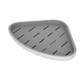 Triangle Bathroom Corner Rack Waterproof Ventilated Plastic Wall Mounted Shelf for Shampoo Grey
