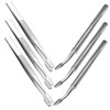 SHINEOFI 6pcs Multi-use Metal Tweezers for Stamp Collecting Hobby and