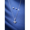 Cadena Nudo De Bruja, Con Aretes Plata Ley 925. Incluye