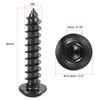 sourcing map Hex Socket Self Tapping Screws, M6 x 30mm