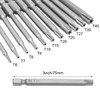 Evponk 11 Pcs Torx Security Screwdriver Bit Set 1/4" Hex