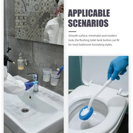 OSALADI Botón Pulsador del Inodoro Doble Control en Abs Color Plata Superficie Lisa y Diseño Moderno para Tanque de Baño Minimalista