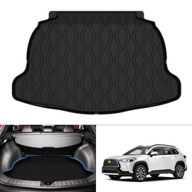 KUST Cargo Mat for Toyota Corolla Cross 2022 2023 2024 2025(Only Fits NO JBL Subwoofer in Cargo Area)(Not for Corolla) Trunk Mat Cargo Liner All Weather Protection Black