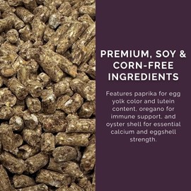 Pink Rose Organix Layer Pellet Feed, 40lbs - Non-GMO, High-Protein Poultry Feed for Healthy Hens & Nutritious Eggs, 17.5% Protein - USDA Certified Organic Blend, Soy & Corn-Free
