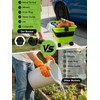 Collapsible Bucket 5.8 Gallon 22L with Wheels Handle Drain Plug