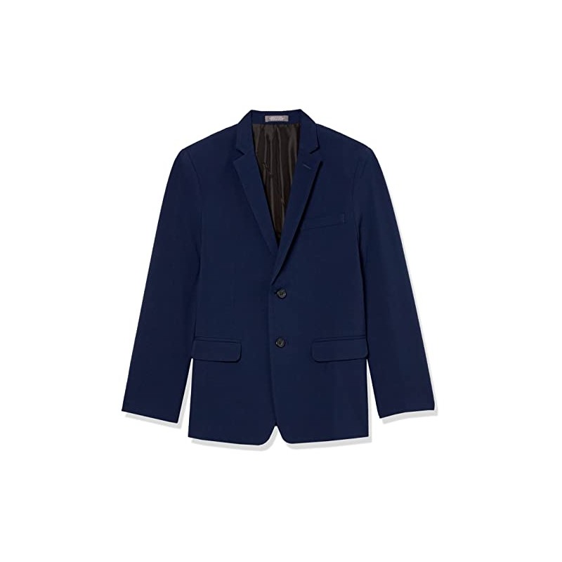 Van Heusen Boys' Flex Stretch Suit Jacket, Bank Blue Solid,