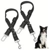2-Pack Dog Seat Belts for Cars, Adjustable Elastic Bungee Harness