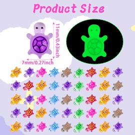ARWIG 100 Pcs Mini Turtles for Crafts Luminous | Mini Resin Animals | Glowing Glass Animals | Tiny Turtles for Home Garden Aquarium Dollhouse