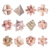 Coriver 12 Pack 3D Wooden Brain Teaser Puzzles, Wooden Brain