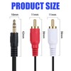 Tunghey Coiled DC 3.5mm to RCA Adapter Cable, TRS to