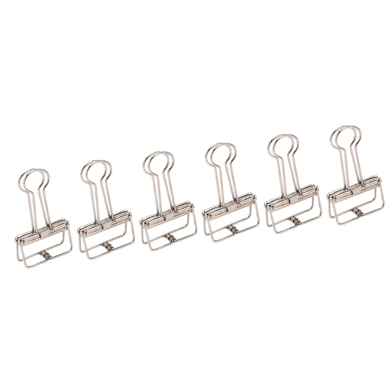 50Pcs Metal Hollow Binder Clips Multipurpose Durable Paper Clamps for