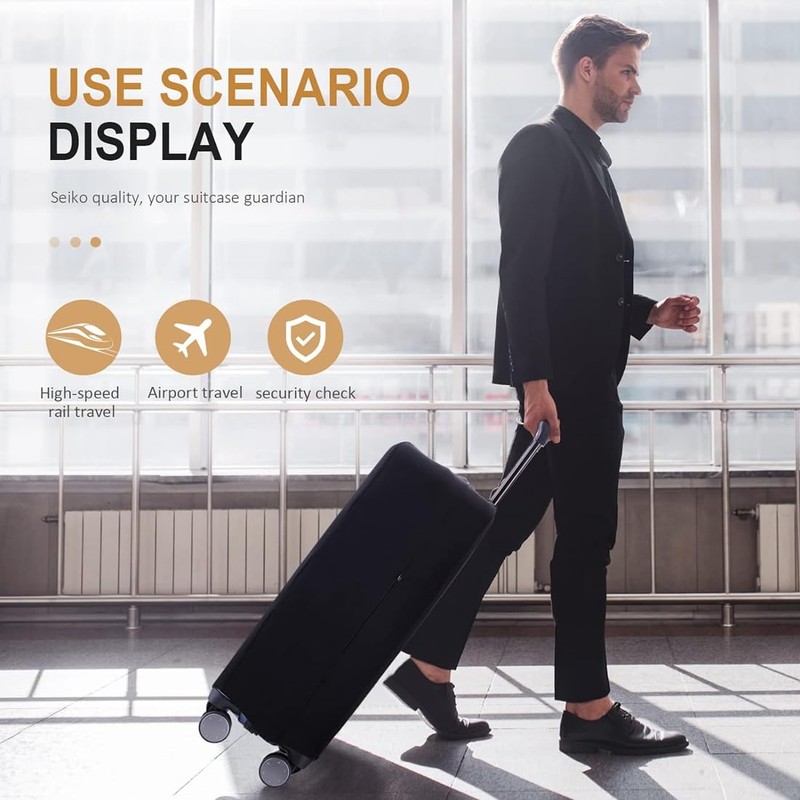 GNHG Suitcase Protective Case, Elastic Plain Suitcase Cover, Suitcase Protective
