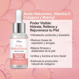 Serum Vitamina C + Acido Hialuronico Antiedad Antimanchas